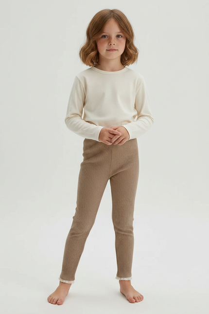 Pantalon Marron Enfant - Maille