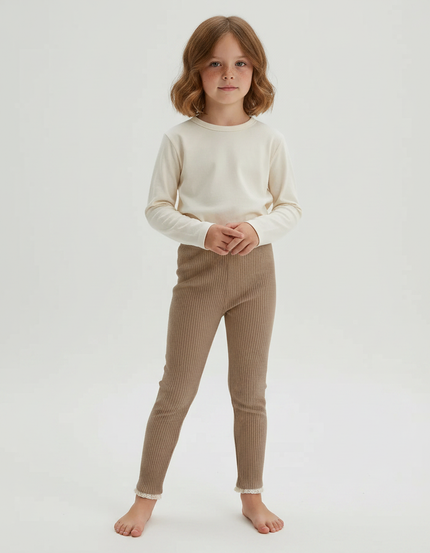 Pantalon Marron Enfant - Maille