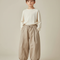 Pantalon Marron Ample Élastique Ballon Coton Enfant - Beige