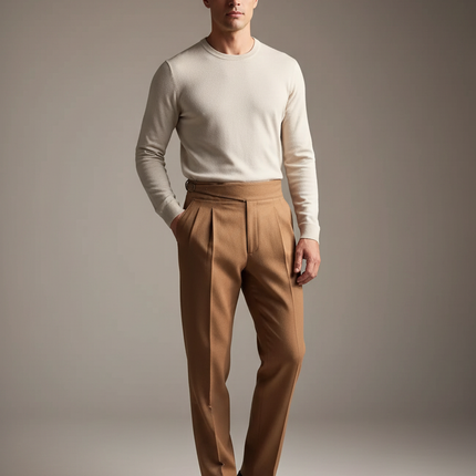 Pantalon Marron 104b - Camel Laine