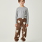 Pantalon Marron Peluche Ours Enfant Doux Confortable - Molleton
