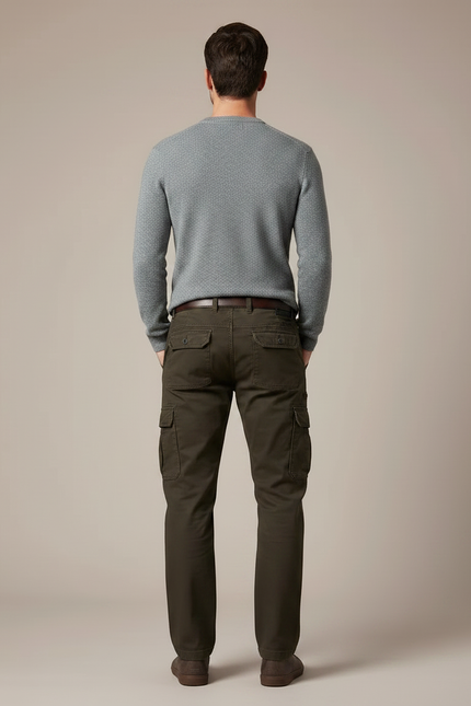 Pantalon Marron 3062 - Kaki Toile - vue 2