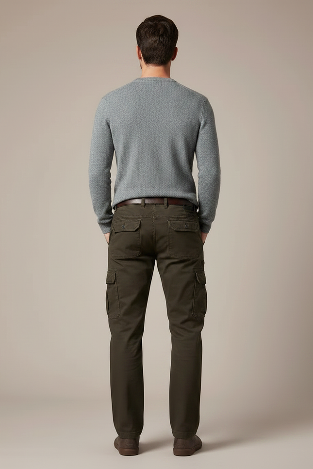 Pantalon Marron 3062 - Kaki Toile - vue 2