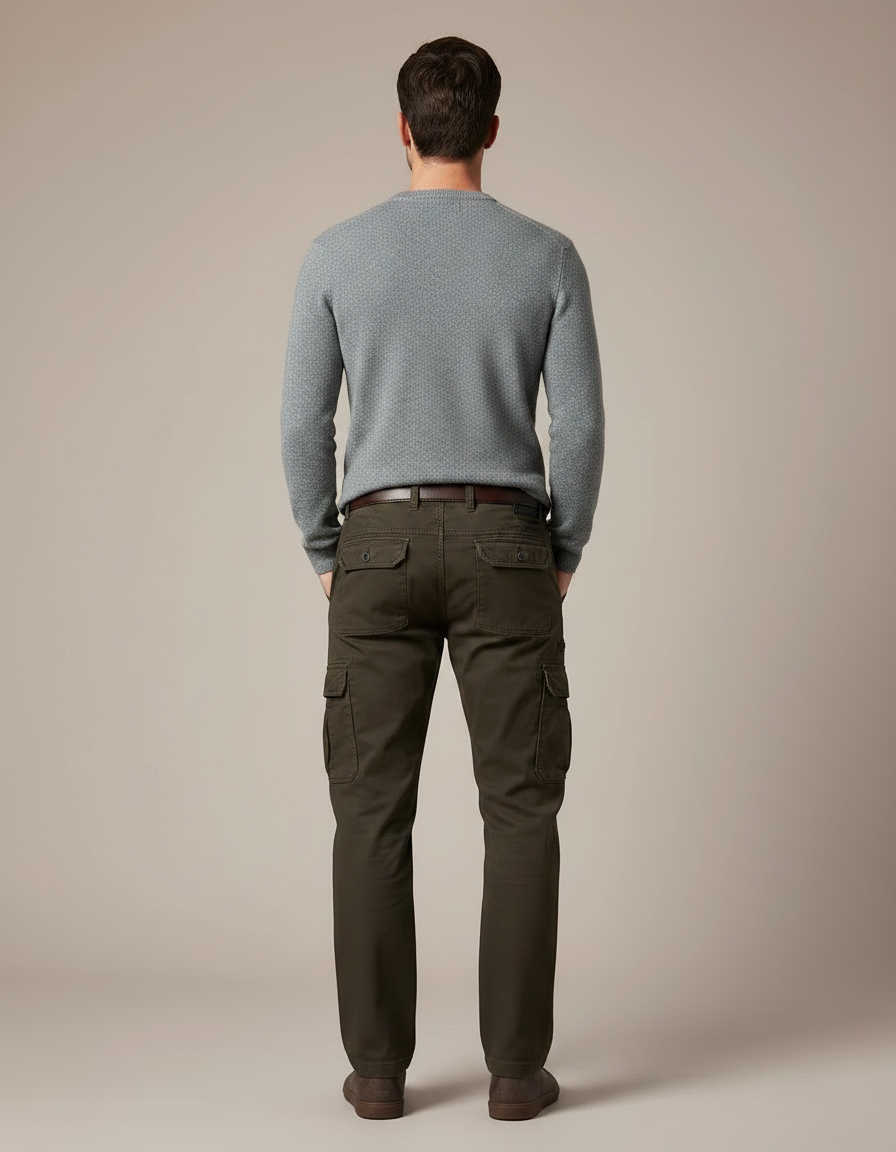 Pantalon Marron 3062 - Kaki Toile - vue 2