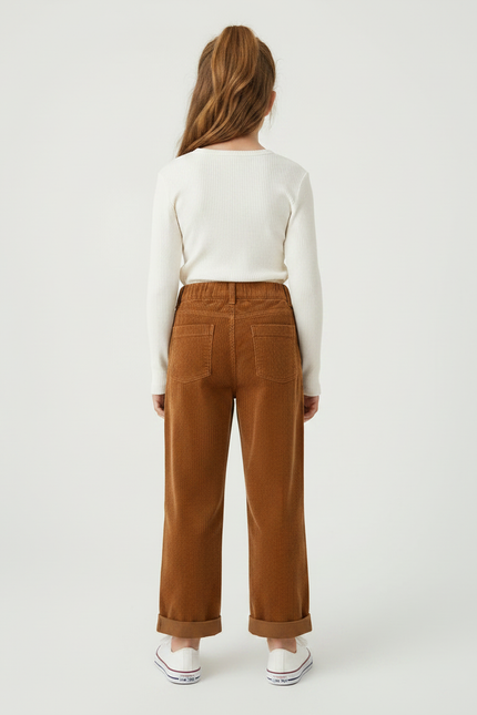 Pantalon Marron F18a - Cordé - vue 2