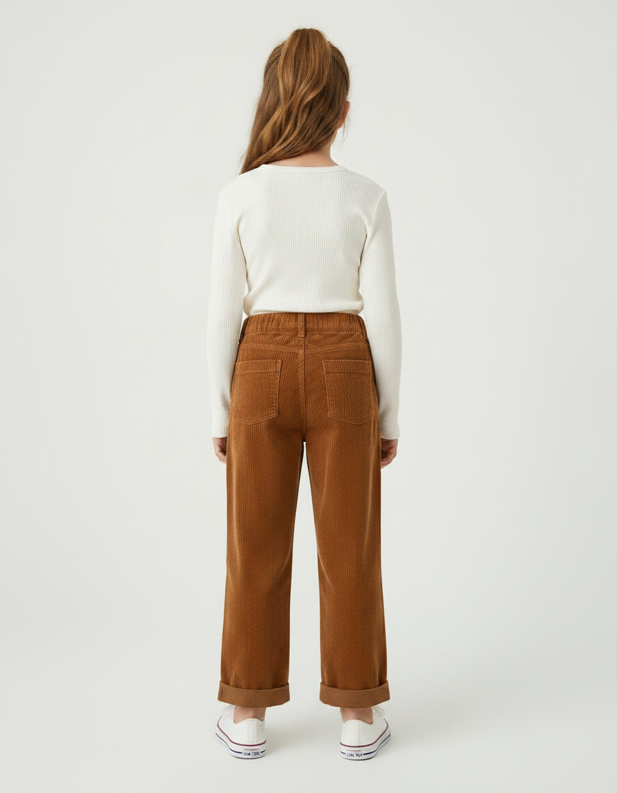 Pantalon Marron F18a - Cordé - vue 2