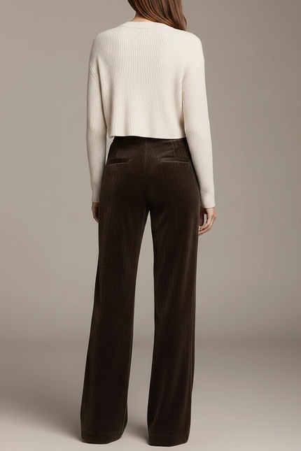 Pantalon Marron 9b06 - Cordé - vue 2