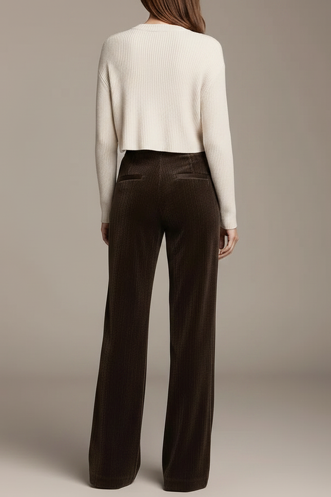 Pantalon Marron 9b06 - Cordé - vue 2