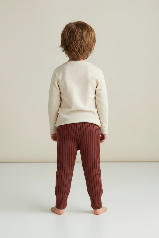 Pantalon Marron 59a3 - Maille - vue 2