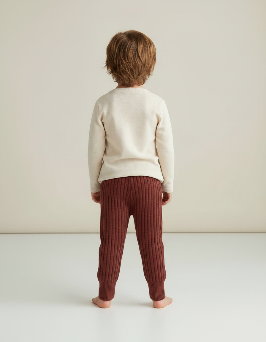 Pantalon Marron 59a3 - Maille - vue 2