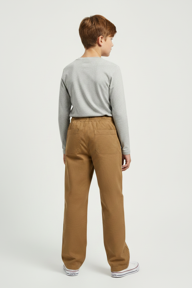 Pantalon Marron C544 - Toile - vue 2