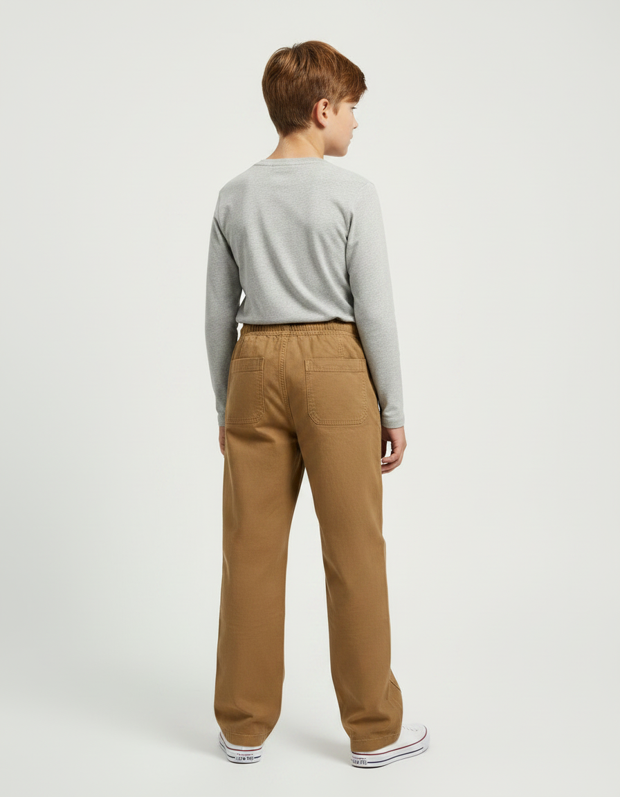 Pantalon Marron C544 - Toile - vue 2