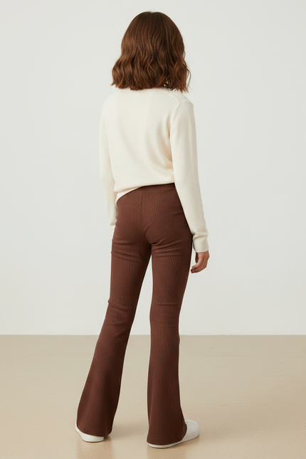 Pantalon Marron 5c82 - Maille - vue 2