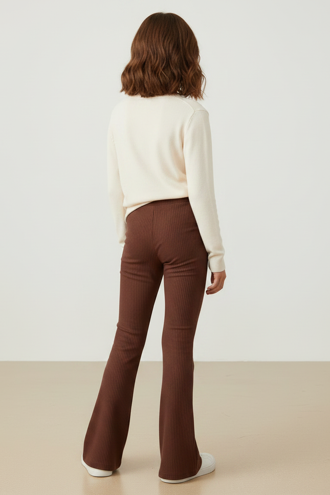 Pantalon Marron 5c82 - Maille - vue 2