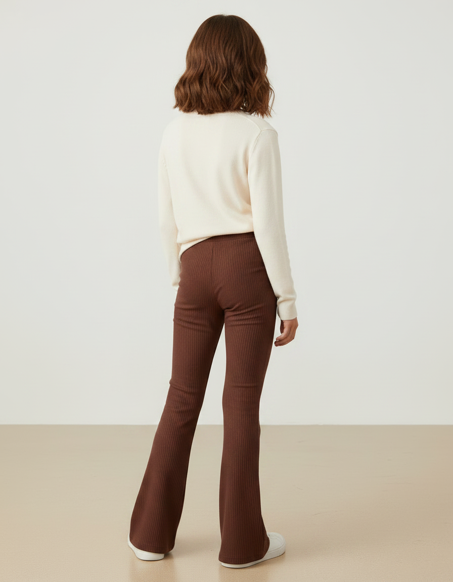 Pantalon Marron 5c82 - Maille - vue 2