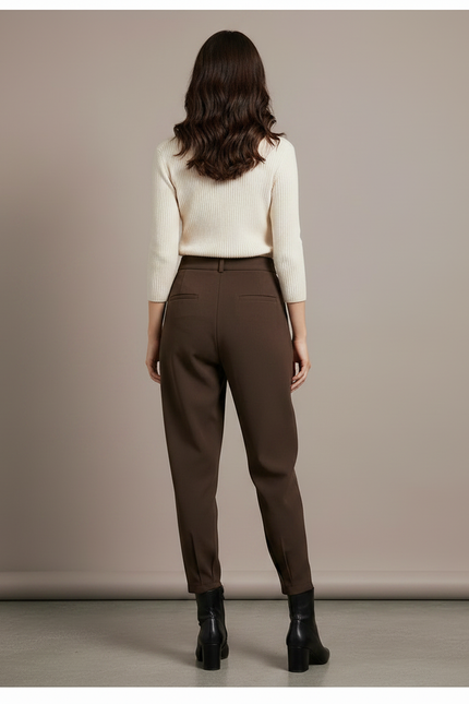 Pantalon 7/8 Marron Femme - Polyester - vue 2