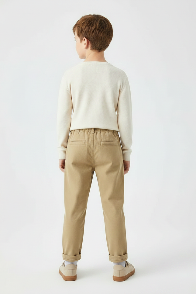 Pantalon Beige Et Marron - Gabardine - vue 2