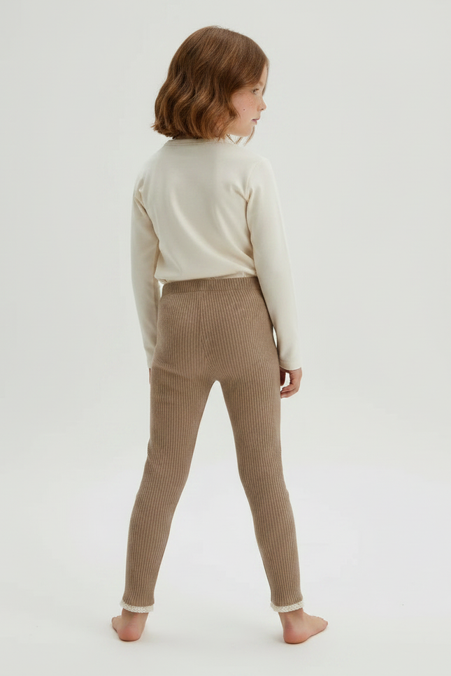 Pantalon Marron Enfant - Maille - vue 2
