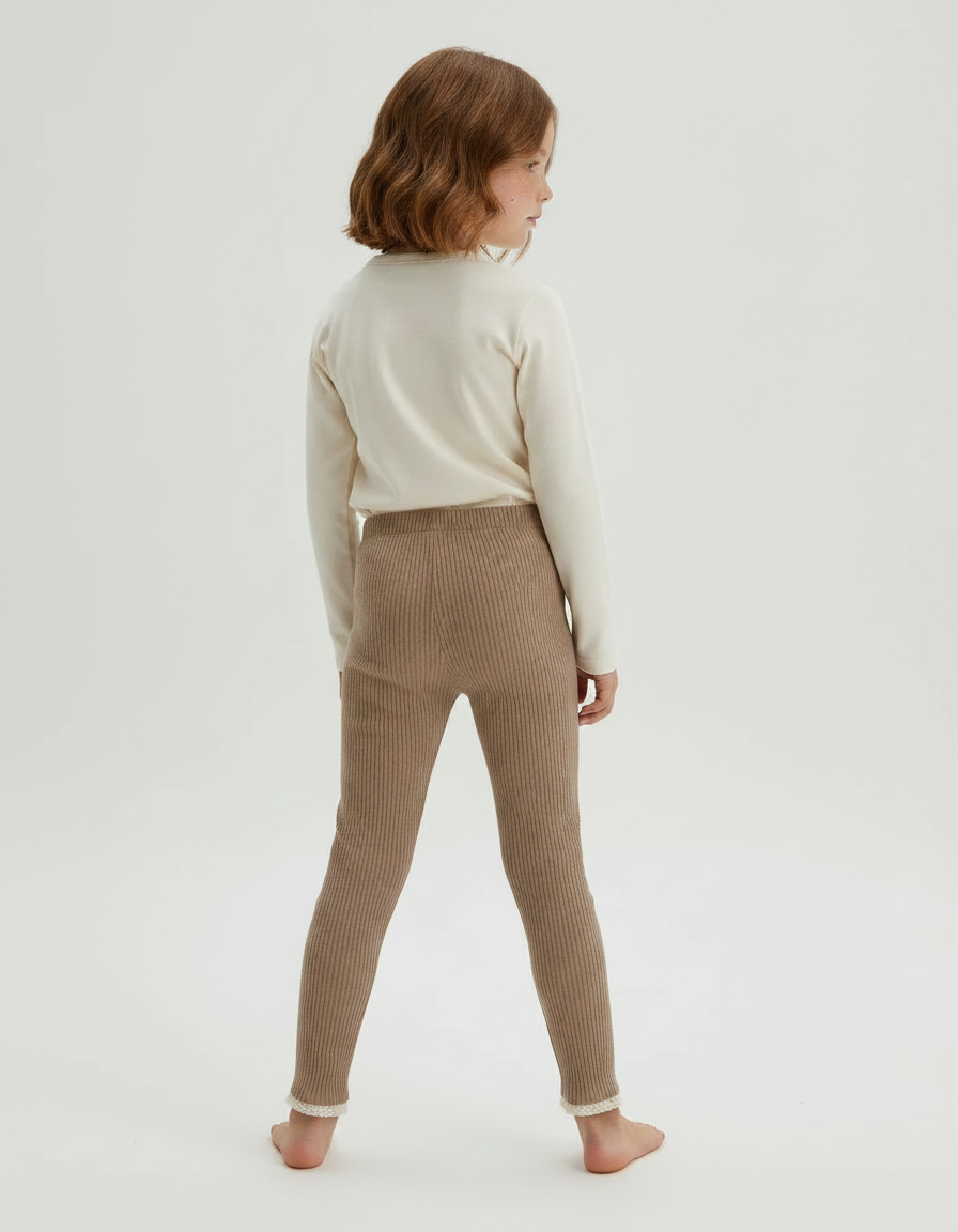 Pantalon Marron Enfant - Maille - vue 2