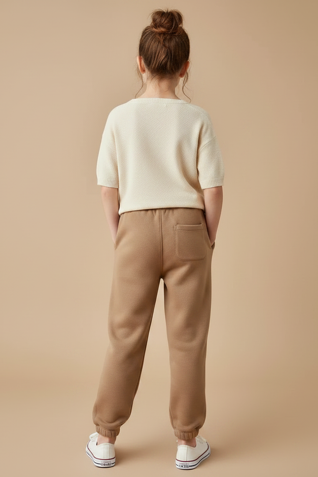 Pantalon Marron Molletonné Ample Confortable Enfant - vue 2