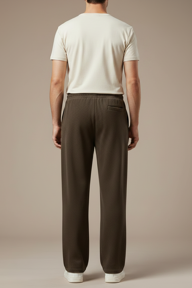 Pantalon Marron Ample Cordon Chaud Homme - Molleton - vue 2