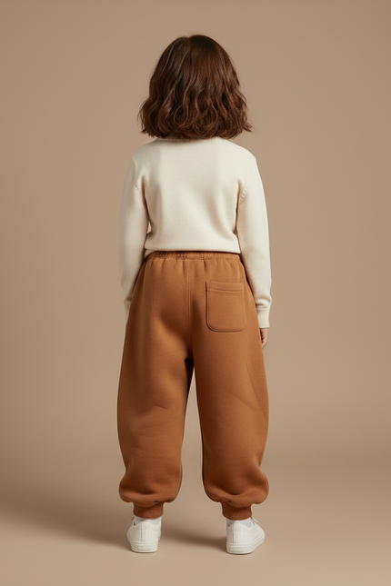 Pantalon Marron Ample Décontracté Enfant Sport - Molleton - vue 2