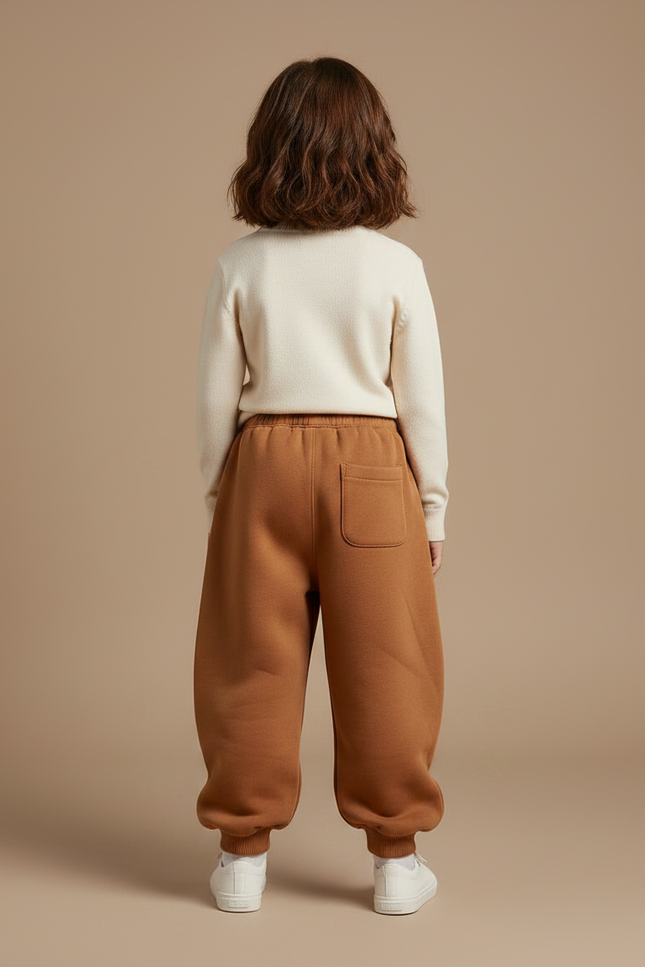 Pantalon Marron Ample Décontracté Enfant Sport - Molleton - vue 2