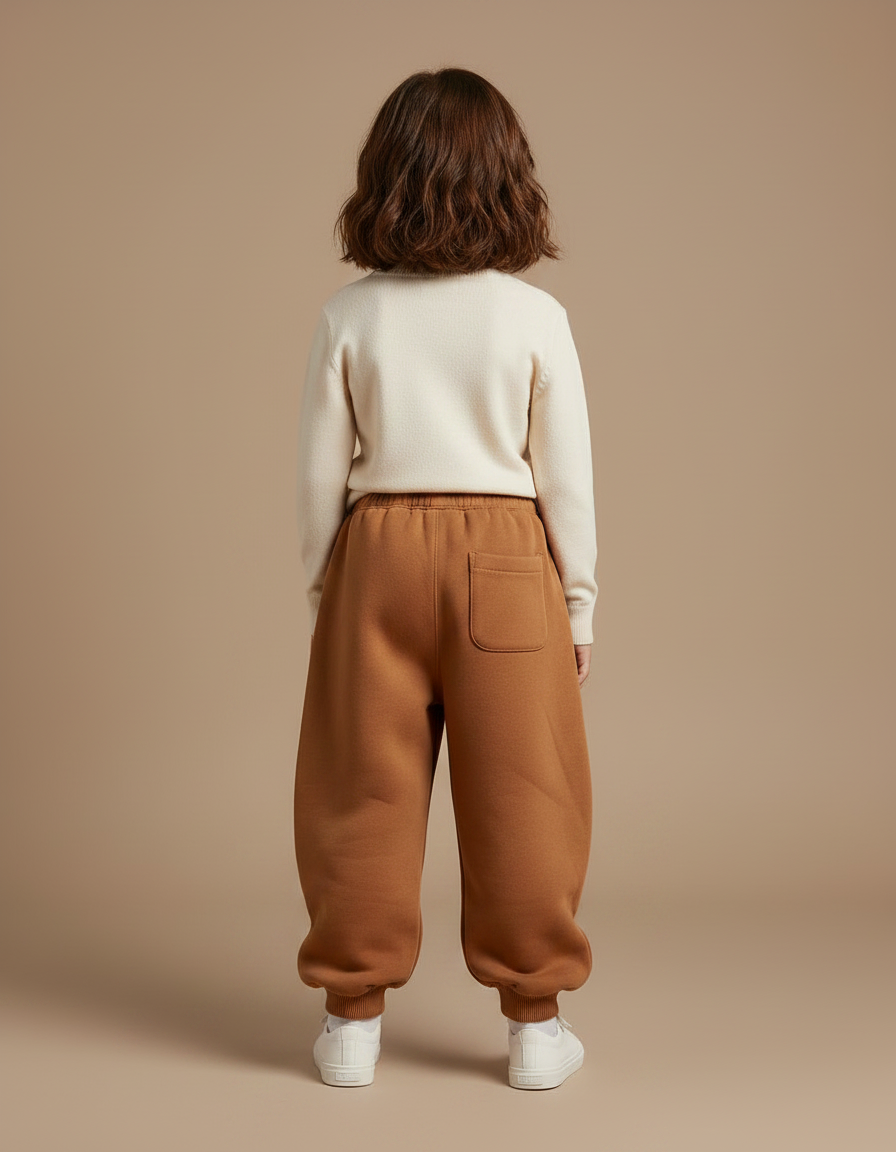 Pantalon Marron Ample Décontracté Enfant Sport - Molleton - vue 2