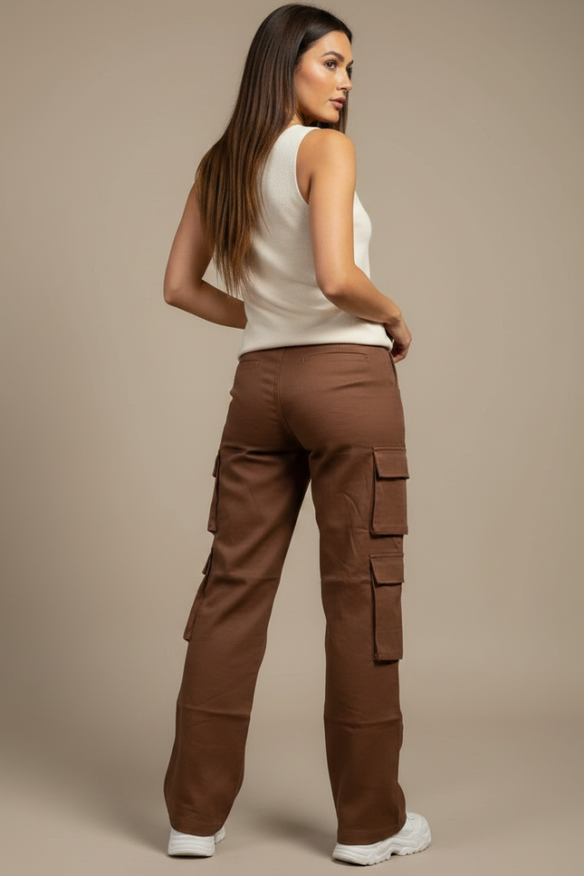 Pantalon Marron 51bf - Toile - vue 2