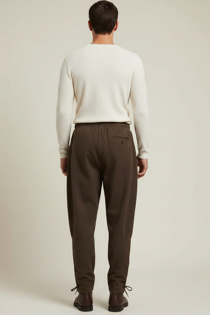 Pantalon Marron Ample Décontracté Cordon Homme Viking - Gabardine - vue 2