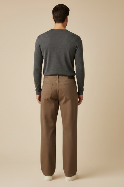 Pantalon Marron Foncé Homme - Jean - vue 2