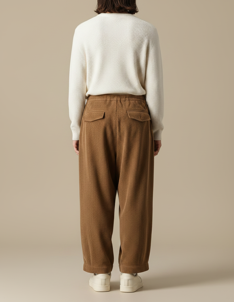 Pantalon Marron C8be - Cordé - vue 2