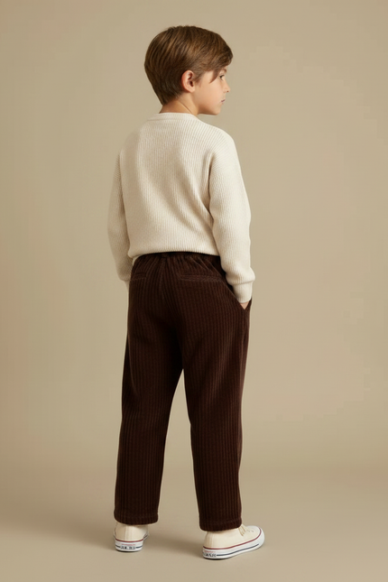 Pantalon Marron 3f5b - Cordé - vue 2