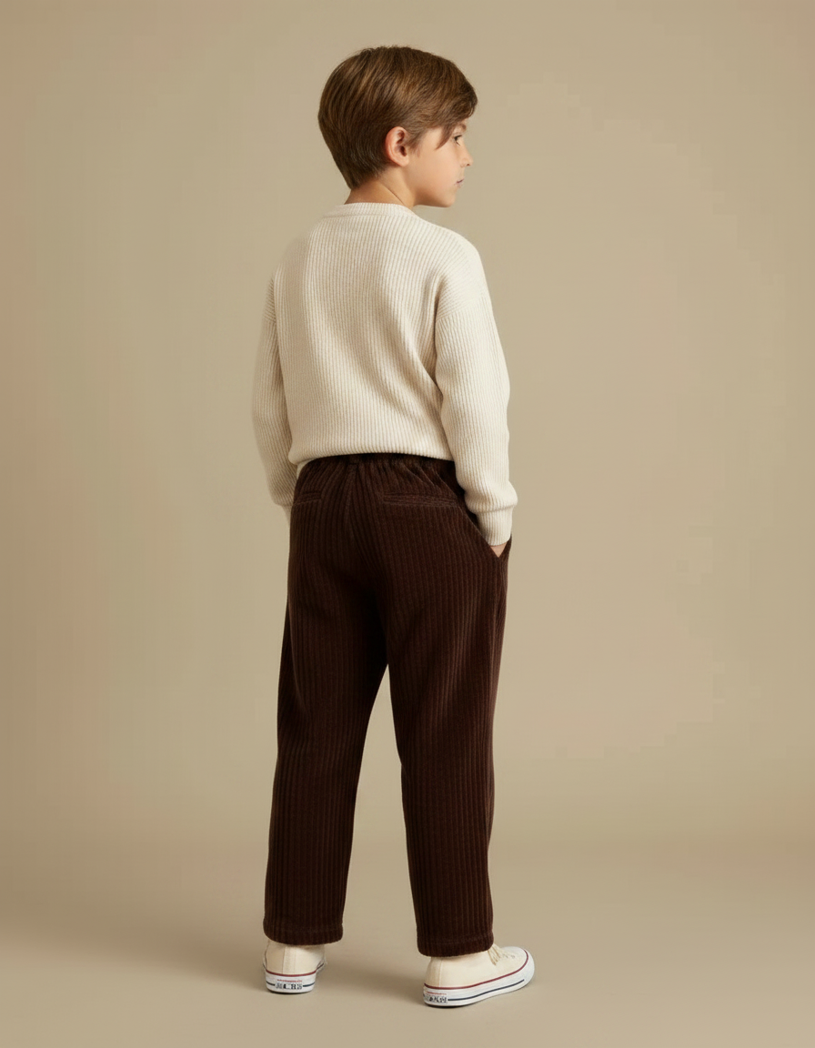 Pantalon Marron 3f5b - Cordé - vue 2