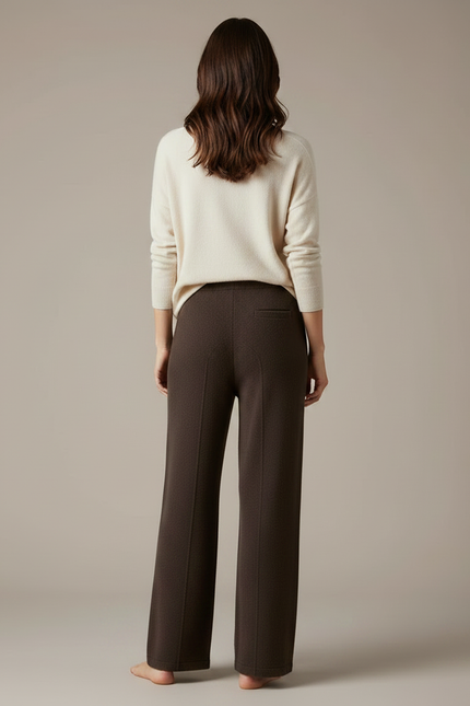 Pantalon Marron Tricoté Ample Décontracté Chaud - Maille - vue 2
