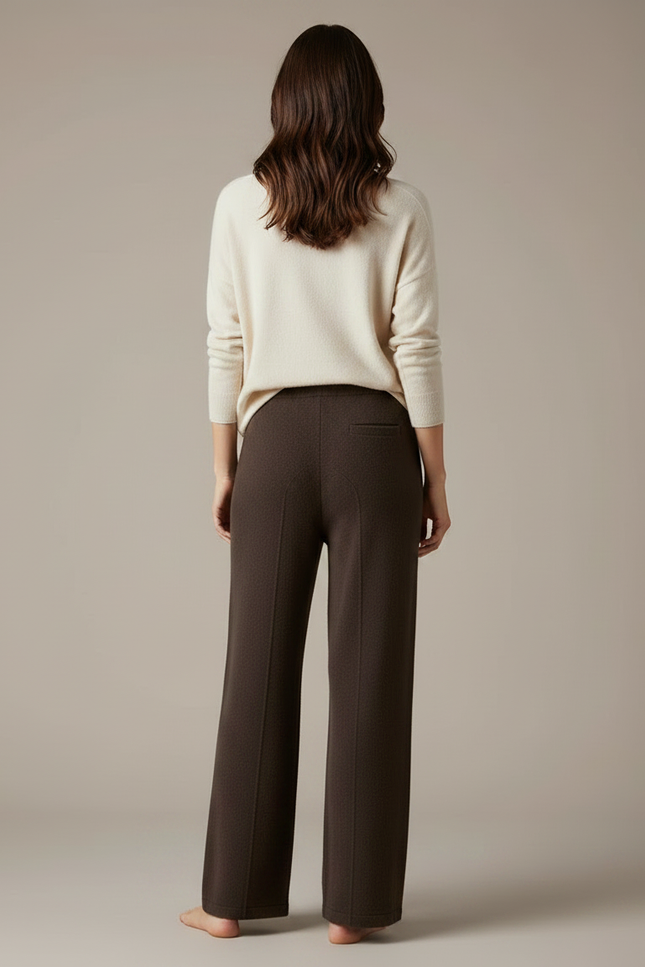 Pantalon Marron Tricoté Ample Décontracté Chaud - Maille - vue 2
