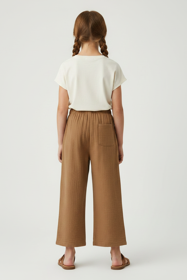Pantalon Marron 78e9 - Coton - vue 2