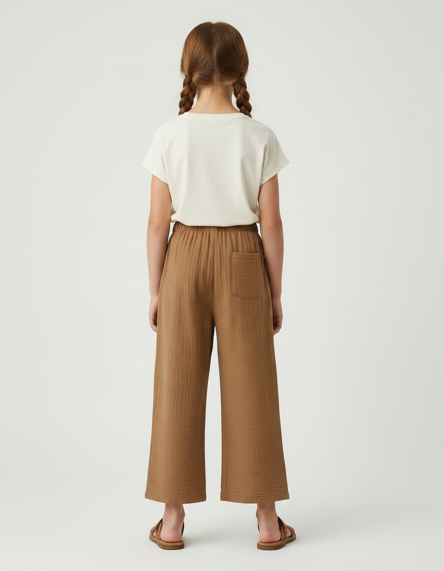 Pantalon Marron 78e9 - Coton - vue 2
