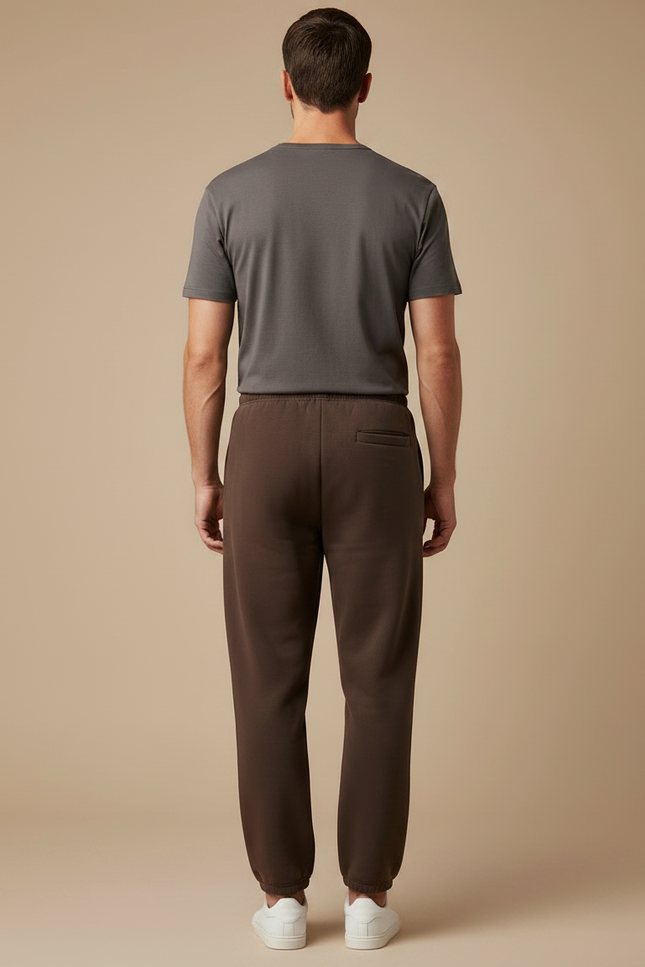 Pantalon Marron Molletonné Confortable Décontracté Homme - vue 2