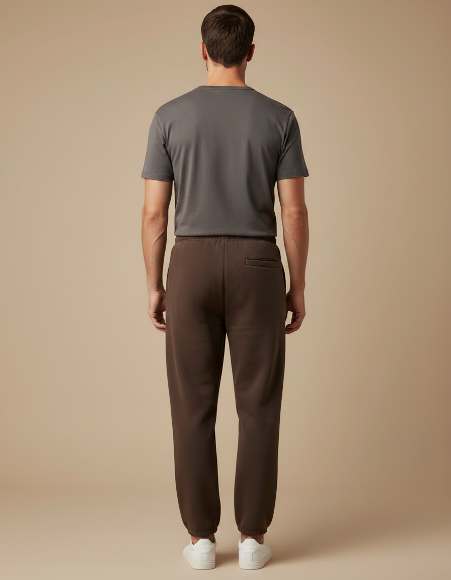 Pantalon Marron Molletonné Confortable Décontracté Homme - vue 2