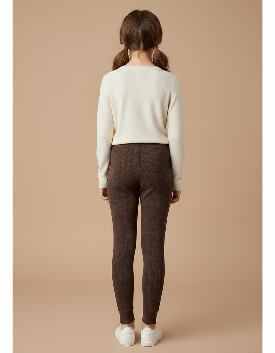 Pantalon Marron Côtelé Slim Cordon Décontracté Enfant - Cordé - vue 2