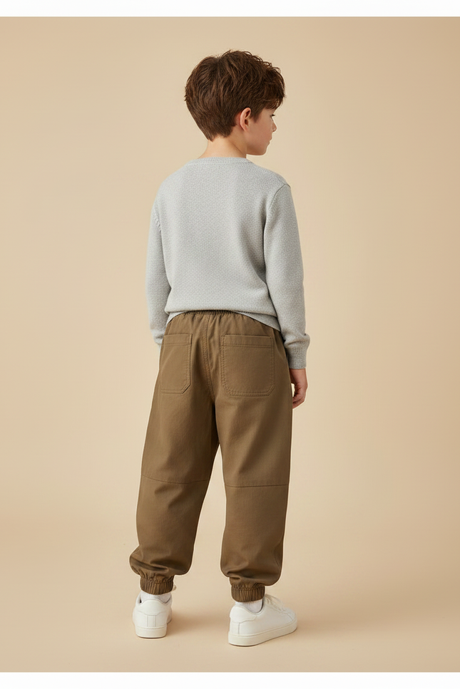 Pantalon Marron A427 - Toile - vue 2