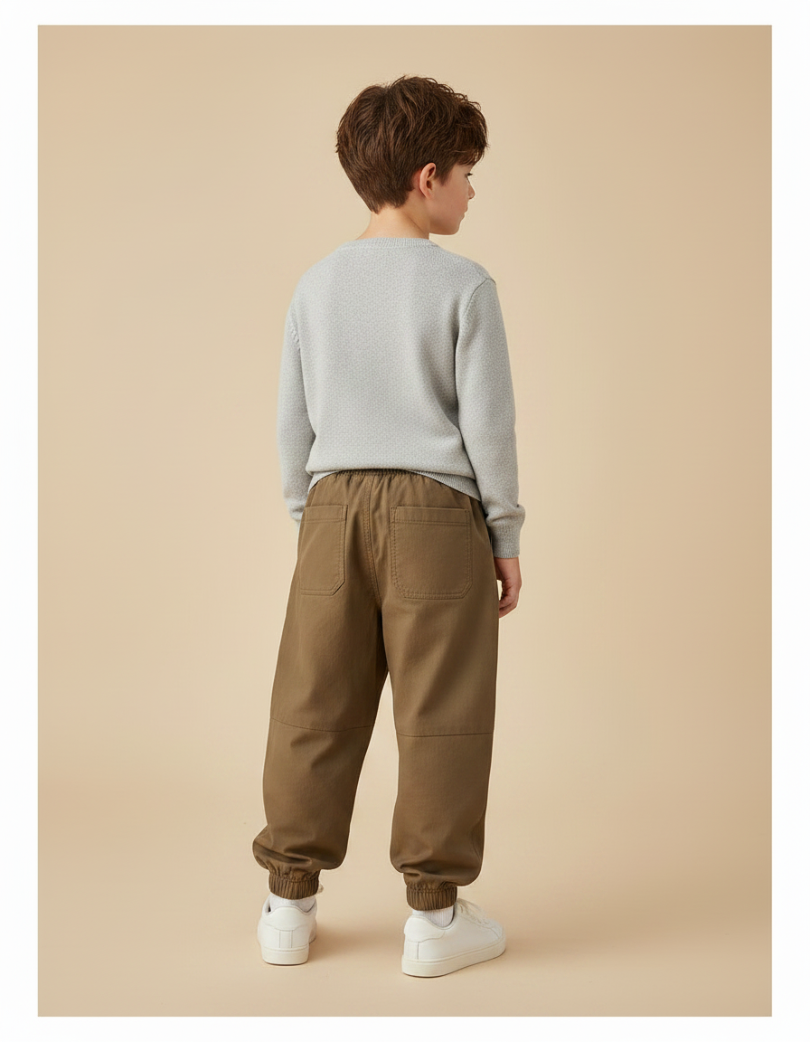 Pantalon Marron A427 - Toile - vue 2