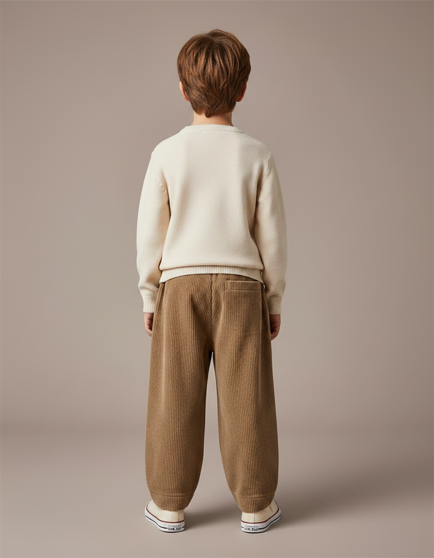 Pantalon Marron B58b - Cordé - vue 2