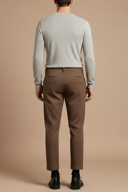 Pantalon Laine Marron Homme - vue 2