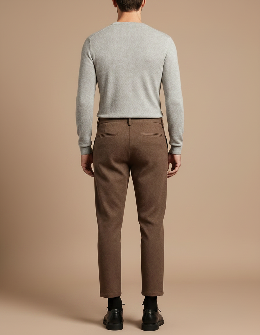 Pantalon Laine Marron Homme - vue 2