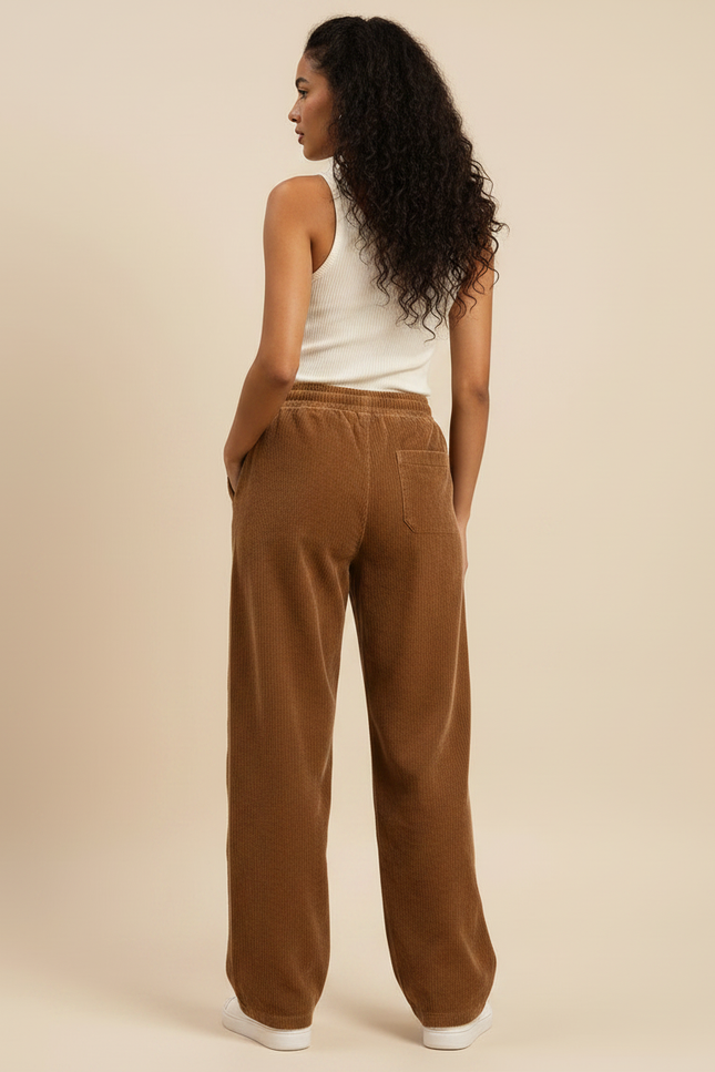 Pantalon Marron 701b - Cordé - vue 2
