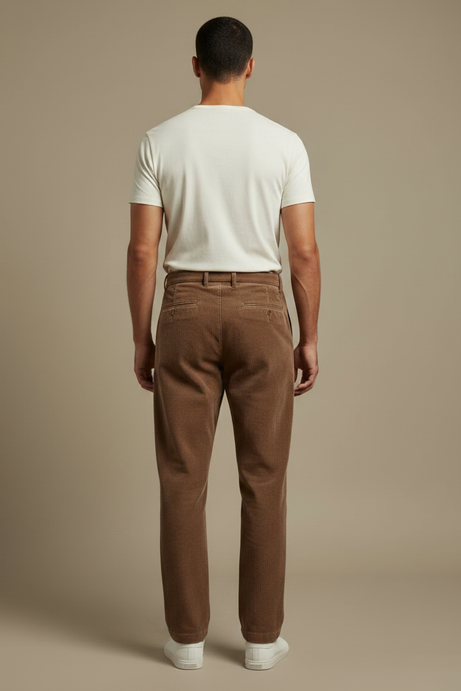 Pantalon Marron 3aa9 - Cordé - vue 2