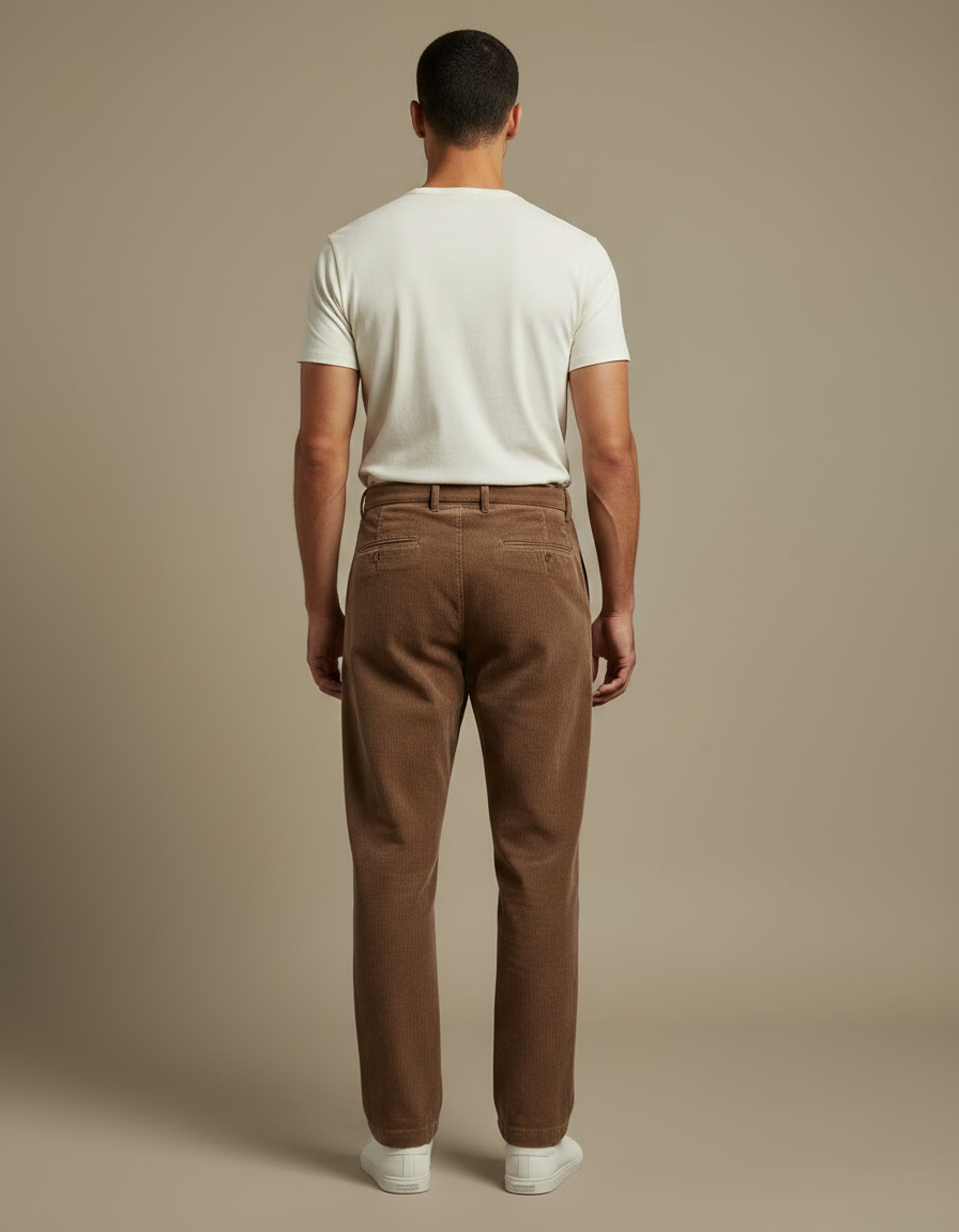 Pantalon Marron 3aa9 - Cordé - vue 2