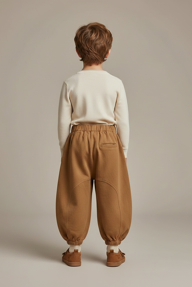 Pantalon Marron Ample Élastique Confortable Unisexe - Molleton - vue 2